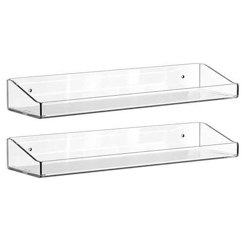 Mensole fluttuanti arredo stanza - rastrelliera organizer trasparente | mensole fluttuanti da cucina - per trucco, libri, decorazioni, bottiglie di profumo, action figure, bambole, elettronica, cancel