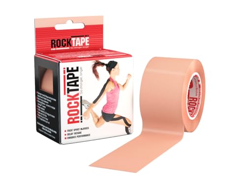 RockTape Unisex Std. Kinesiology Tape Beige Uncut Roll - 5cm Wide UK
