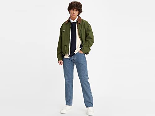 Image of Levi's Mens 501 Original Fit Jeans, Med Indigo, 32W / 32L