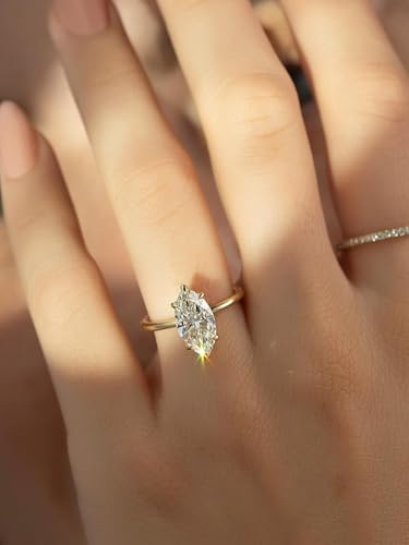 1pc 2CT Unique Horse Eye Shape Zircons Rings For Women Party Engagement Wear Silver Ring Fine Jewelry For Anniversary Birthday2