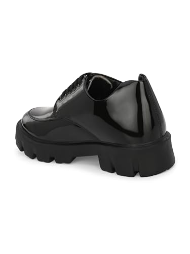 Image of Leo Stylish Patent Chunky Casual Shoes for Casual & Formal Purpose