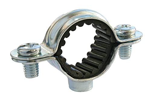 Somatherm For You 3540730014979 20 (x5) Collier de Fixation Simple isophonique-Acier nickelé-pour Tube Ø20 mm-Sachet de 5 pièces