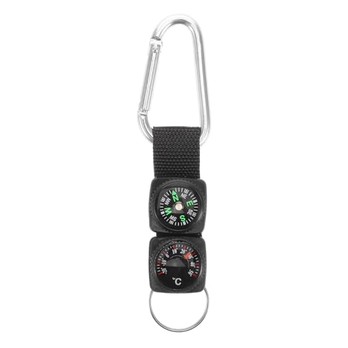Brújula con termómetro y clip carabinero Negro GANAZONO miniatura 1