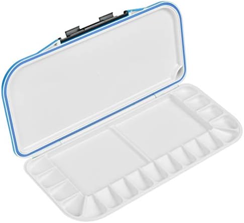 FOCCTS 1 x paleta farb akwarelowych, przenośna składana paleta farb do farb akwarelowych, akrylowych i olejnych, wspaniały prezent dla artystów (kolor niebieski)