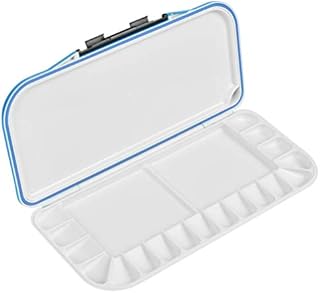 FOCCTS 1 x paleta farb akwarelowych, przenośna składana paleta farb do farb akwarelowych, akrylowych i olejnych, wspaniały prezent dla artystów (kolor niebieski)