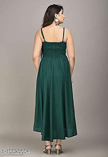 IQRAAR green rayon dress – image 3
