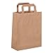 Produktbild Dila GmbH 250 Papiertragetaschen Papiertaschen Henkeltaschen Tragetaschen Tüten Papiertüten braun recycelbar (22 x 10 x 28 cm)