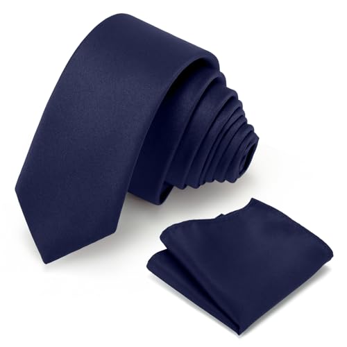 Boys Tie Pocket Square Set Suitable for Teenagers Weddings School Graduation Ceremony Comes with Gift Box