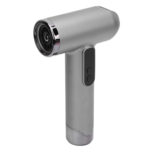 Generic Cordless Hair Dryer 100000RPM 15000mAh USB Rechargeable Powerful 200W Fast Drying Portable Blow Dryer with Nozzle for Home Travel (Silver)