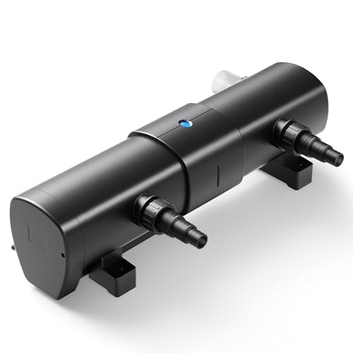 SunSun CUV-2110 Teichklärer 8000 l/h / 110 W UVC für Teichgrößen bis 120.000 Liter, Vorklärgerät für Teichfilter & Teichpumpe, Wasserklärer mit UV-Lampe, Lichtfilter zur Algenbekämpfung