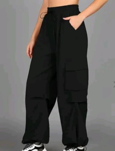 Image of Cargo Utility Pants, Multiple Storage Pockets, Regular Fit, Durable Cotton Blend Workwear, Unisex (in, Numeric, 28, Regular, BLAACK)