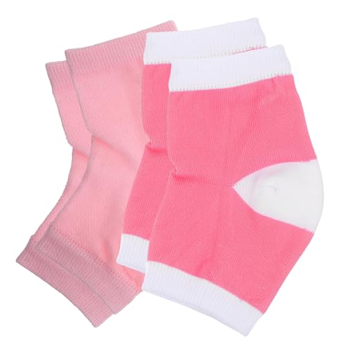 Healeved 2 Pairs Toeless Socks for Sandals Foot Hydrating Gel Socks Moisturizing Foot Covers for Dry Cracked Heels