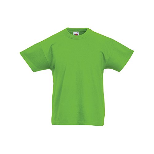 Fruit of the Loom - T-Shirt à Manches Courtes - Enfant Unisexe (5-6 Ans) (Vert Citron)