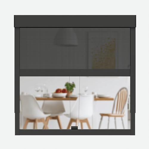 CLIP\'N\'SHADE Grau - Aussenrollo gegen Hitze, Jalousie, Sichtschutz und Abdunkelung für Fenster, Hitzeschutz Rollo ohne Bohren (Breite: 80 cm, Höhe: 91-142 cm, Transparent) CLIP\'N\'SHADE Grau - Aussenrollo gegen Hitze, Jalousie, Sichtschutz und Abdunkelung für Fenster, Hitzeschutz Rollo ohne Bohren (Breite: 80 cm, Höhe: 91-142 cm, Transparent)