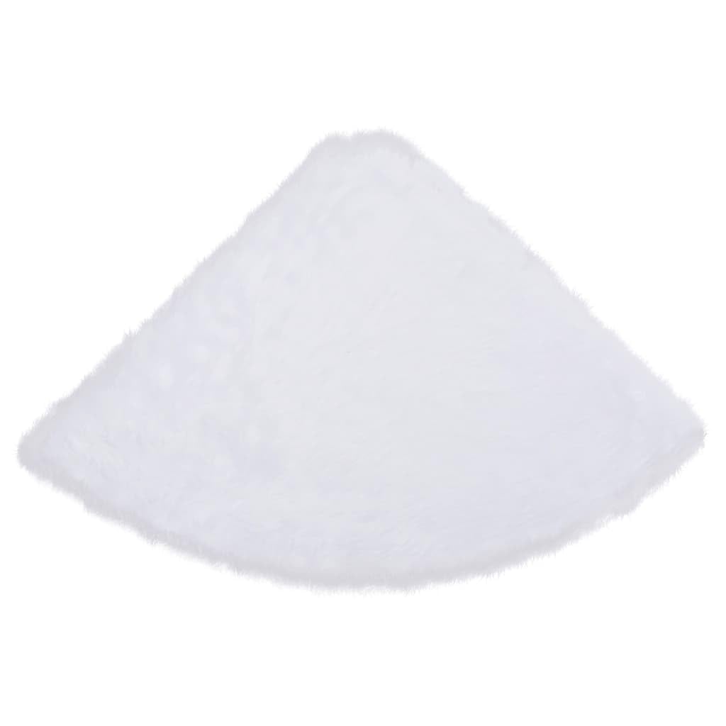 Jupe de sapin de Noël blanche en fausse fourrure 122 cm avec dos non tissé, couverture de support d'arbre, tapis pour sapin de Noël, décoration de Noël pour salon, intérieur en hiver
