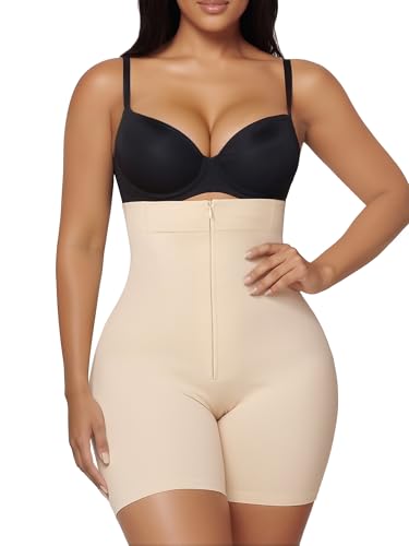 SHAPERX Gaine Ventre Plat Femme Short Gainant Taille Haute, Culotte Gainante Sculptante, Short Mi-Cuisse Amincissant, Invisible sous Robe, sous Vêtement...