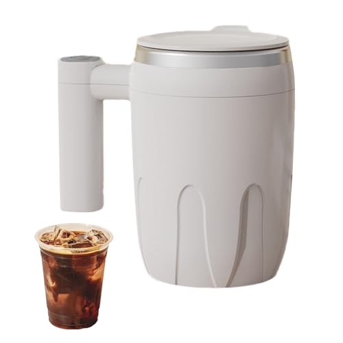Taza autocalentable, taza de acero inoxidable de 400 ml, taza de agitación eléctrica recargable por USB, taza de café duradera para el hogar, la cocina, los viajes, el café y el chocolate