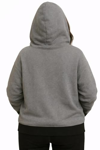 Image of RodZen Cotton Fleece Oversized /Loose Fit Hooded Sweatshirt Full Sleeves Solid Jumper Hoodie for Women /Girls