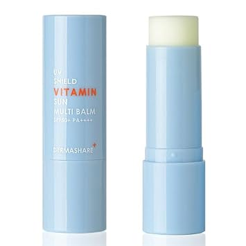 UV Shield Vitamin Sun Balm Stick SPF50+ PA++++ Korean Sunscreen, Moisturizing Brightening Tone-Up, Invisible Non-Greasy Sunblock for All Skin Types, 11g0.38oz