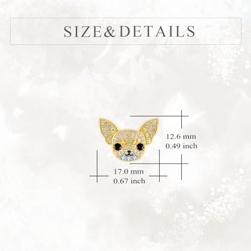 YFN Dog Stud Earrings Sterling Silver Dog Breed Earrings Jewelry Puppy Gifts for Women4