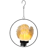 Lampe solaire décorative de jardin : sculptée avec un visage et des ailes aux détails magnifiques, cette adorable petite lampe solaire est aussi un parfait ornement de jardin, une lanterne suspendue d’extérieur