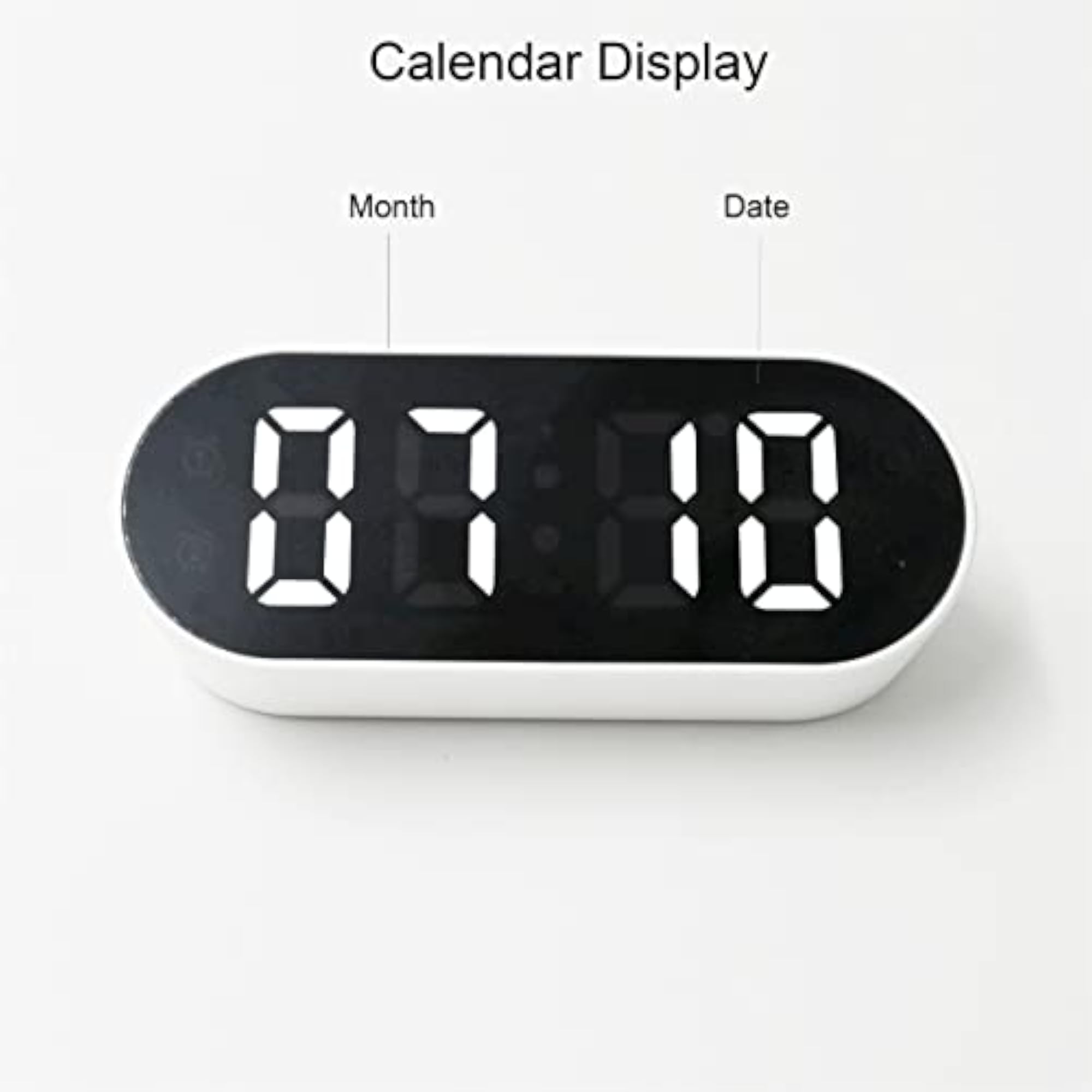 SHELLHOME Small LED Alarm Clock with Adjustable Volume