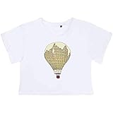 Super suave 100% algodón Azeeda Grande \'Globo Aerostático\' Top Corto de algodón para Adulto (CO00032248)