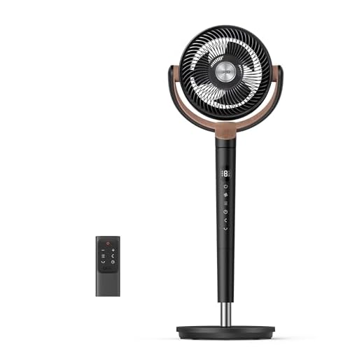 DREO 23dB leiser Standventilator, 120°+120° Omni-direktionale oszillierende Ventilator, 27M Windentfernung, 1615 m³/h Luftvolumen Echt Turbo-Luftzirkulator Fans, 89-102cm Höhe 3 Modi 8-Geschwindigkeit