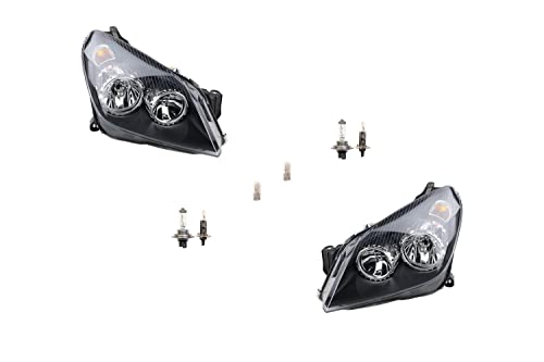 Johns, Convient pour phares Opel Astra H 03/04 - Avec kit d'ampoules gauche et droite