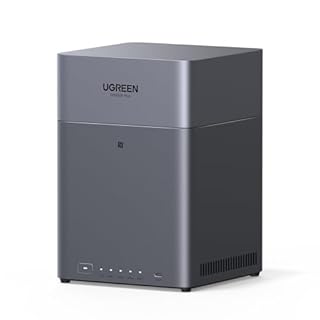 UGREEN NASync DH4300 Plus, NAS Desktop a 4 Bay, Porta LAN 2,5 GbE, 8 GB di RAM, Connessione NFC One-Touch, Album Familiare/Bambino AI, Cloud Personale per Casa/Ufficio (Senza disco)