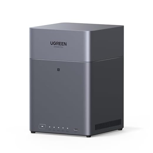 UGREEN NASync DH4300 Plus 4-Bay Desktop NAS, 2,5 GbE-LAN-Port, 8GB LPDDR4X RAM, NFC EIN-Berührungs-Verbindung, KI Familien und Babyalbum, Persönliche Cloud für Heim/Office (Ohne HDD)