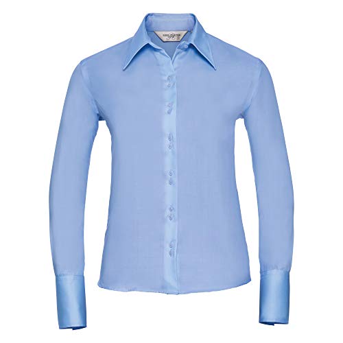 Russell Collection Ladies/Womens Long Sleeve Ultimate Non-Iron Shirt (S) (Bright Sky)
