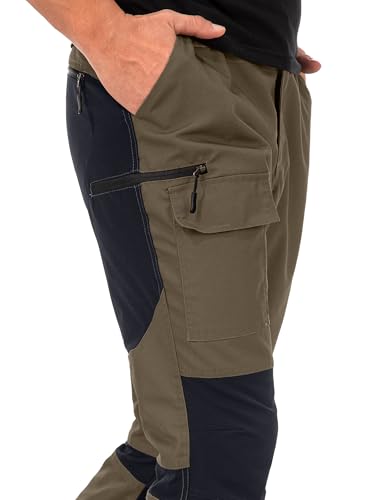 yeyity Wanderhose Herren Outdoor Hosen Robust Atmungsaktiv Langlebig Taktische Hose Arbeitshosen Männer zum Outdoor-Aktivitäten und Außenarbeiten(9925, Khaki,XL)