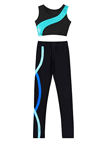 JEATHA Kids Girls Athletic Outfits Sleeveless Tank Tops with Yoga Leggings Pants 2 Pieces Activewear Set4