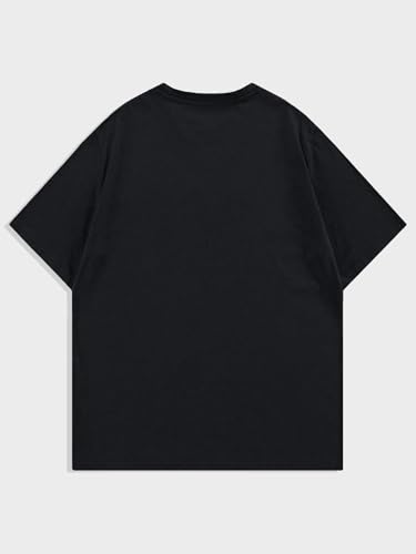 Verdusa Men's Summer Graphic Tees Streetwear Drop Shoulder Short Sleeve T Shirt2