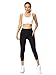 Flatik Sporthose Damen 3/4，Damen Leggings Damen，Sport Leggings Damen 3/4 Fitnesshose Leggings L