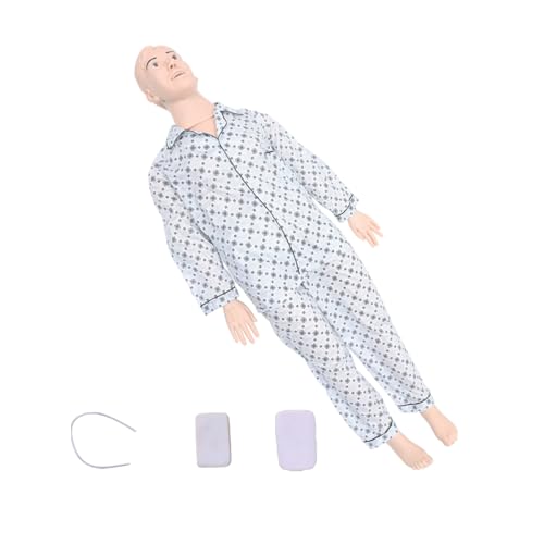 Image of INTBUYING Patient Care Nursing Manikin Male Trauma Education Teaching Model Manikin Men Training Life-Size Nursing Training Manikin Model Nursing Medical Model Supplies for School or Hospital