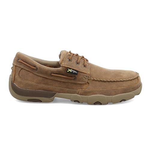 Twisted X Men's Work Boat Shoe Driving Moc, Moc Toe Steel Toe4