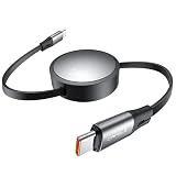 【新登場&USB-C－USB-C ケーブル240 W】巻き取り充電ケーブル240 w usb-Type C to usb-Type C けーブルPD対応240ワ/5A QC5.0 高速充電 type -c 最大240ワ 高速データ転送 充電コード自由式 110cm USB- typeC 端子対応 1年間メーカー保証