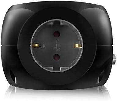 Ewent Steckdosenwürfel mit USB Powercube 3 Fach |4A Schalter Klebepad Schwarz 1.5m EW3938