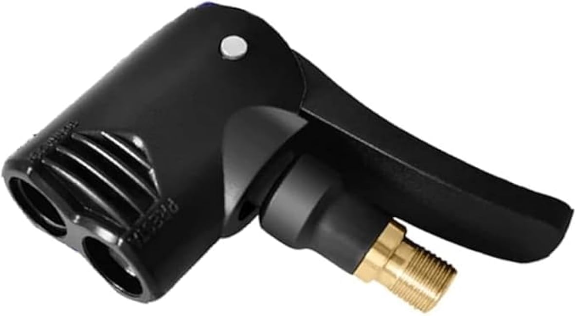 Black Bike Pump Adapter Valve Adapter Dual Head Bike Track Pump Tyre Air Pump Valve Bike Pump Connector Head Accessories