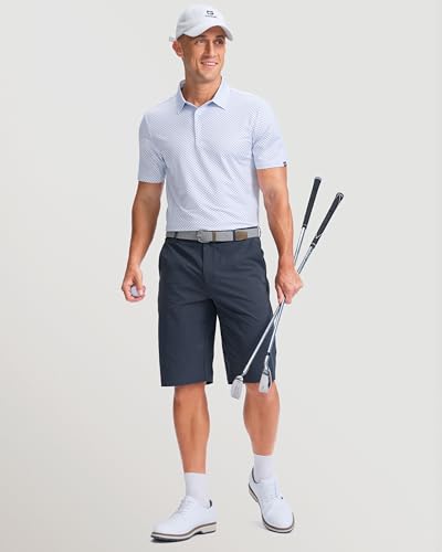 Micro-Print Performance Golf Polo
