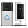 Nuova Ring videocamera esterna Plus a batteria (Outdoor Camera Plus) | 2K con Ring Vision I Ring Home gratuito per 30 giorni + Ring videocitofono a batteria (2024) I Ring Home: 30 gg. prova gratuita