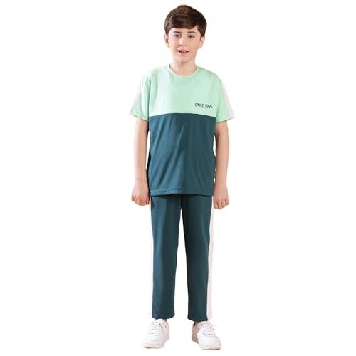 Image of Li'l Tomatoes Boys 100% Cotton Night Suit | Summer Printed Shirt & Pyjama Set | Soft & Breathable Sleepwear | 9-16 Years
