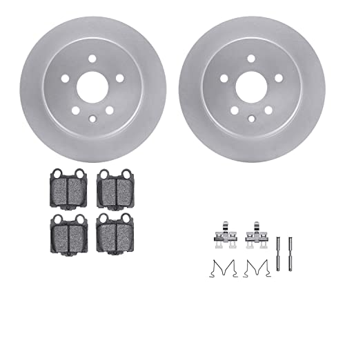 Image of Dynamic Friction Company Rear Brake Kit Fits 1998-2005 Lexus GS300 | 1998-2000 Lexus GS400| GEOSPEC Brake Rotors| 5000 Advanced Brake Pads and Rotors Kit| Hardware| 12.1 inch Rear