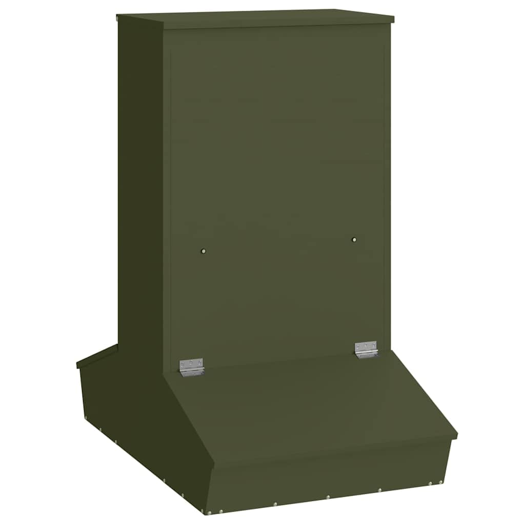 Metal Pig Feeder Olive Green, 82 x 51 x 91.5 cm, Cold-Rolled Steel Outdoor Feeder for Pigs