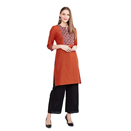 Image of Max Women Embroidered Three-Quarter Sleeves Kurta