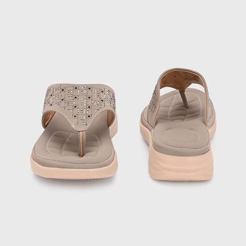 Image of Centrino Women's Sandals | Stylish Slip-On Sandals|Elegant & Trendy Design | Slippers /Flip-Flops|Fashionable Casual & Stylish|Lightweight & Breathable|Outdoor Casual Chappals for Ladies & Girls(9320)