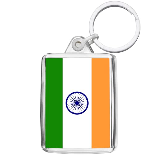 Pixly® Porte-clés drapeau de l'Inde - Souvenir indien, claire, M