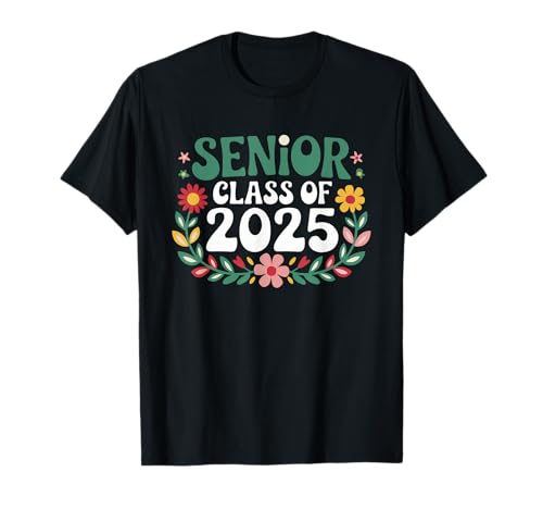 Class of 2025 Senior Floral High School Graduation Graduate Camiseta